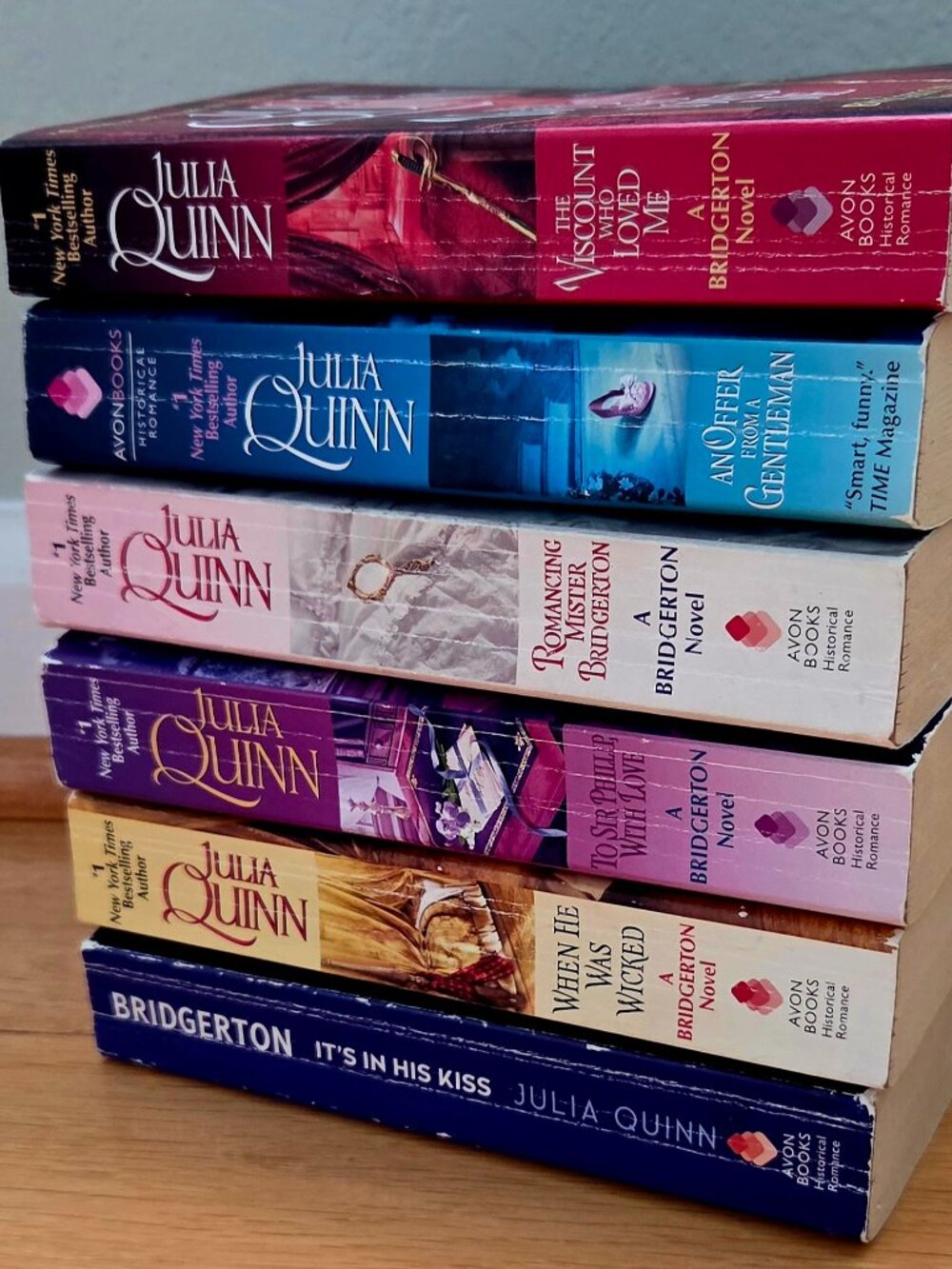 Julia Quinn Bridgerton Series Book Lot of 6 Historical Romance Paperbacks